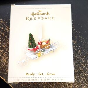 HALLMARK KEEPSAKE ORNAMENT 2006 READY SET GROW CARIDINAL TREE NEW IN BOX